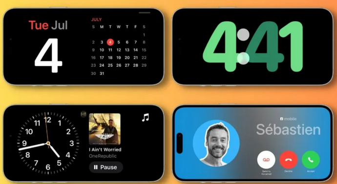 吴堡苹果手机维修分享iOS17横屏充电待机显示有什么好处 