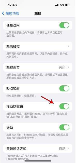 吴堡苹果手机维修分享iPhone手机如何设置摇一摇删除文字 